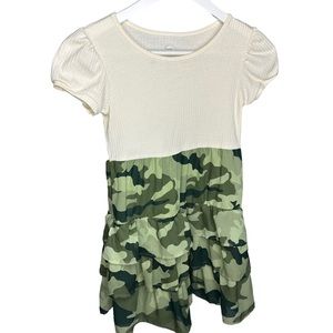 Camouflage Cream Wonder Nation Dress NEW Size Medium 7-8